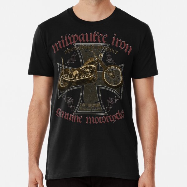 Item preview, Shovelhead Chopper Milwaukee Iron Cross designed and sold by shirtmatic.