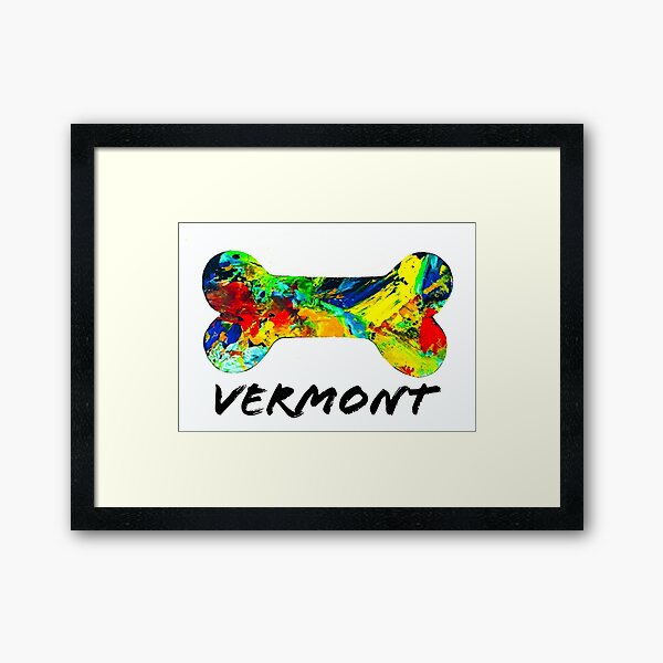 Vermont Dog Bone Framed Art Print