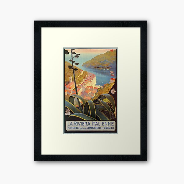 Item preview, Vintage Italian Riviera Travel Portofino designed and sold by aapshop.