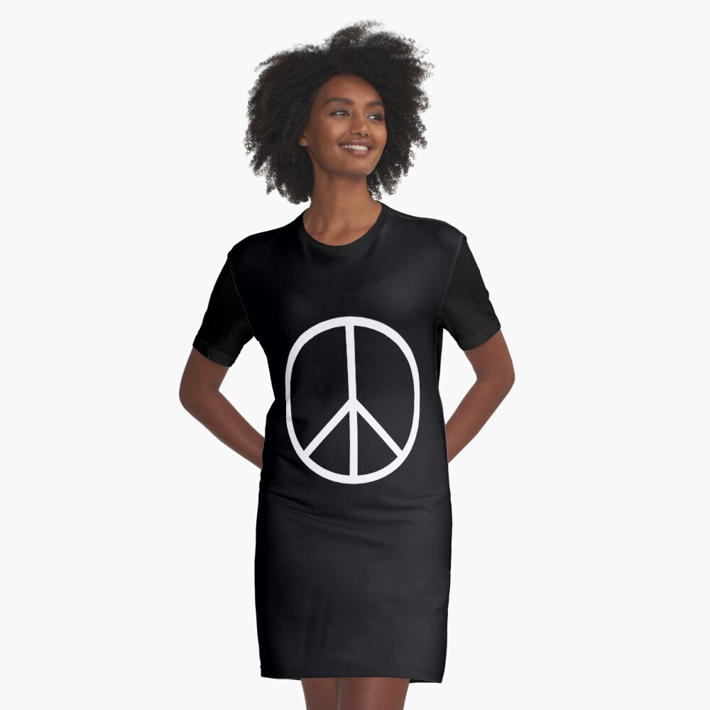 peace sign black dresses