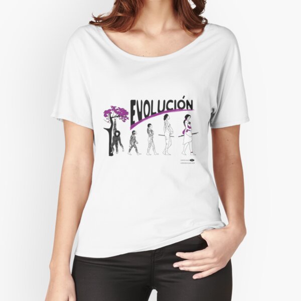 Evolución Humana: Mujer Camiseta ancha