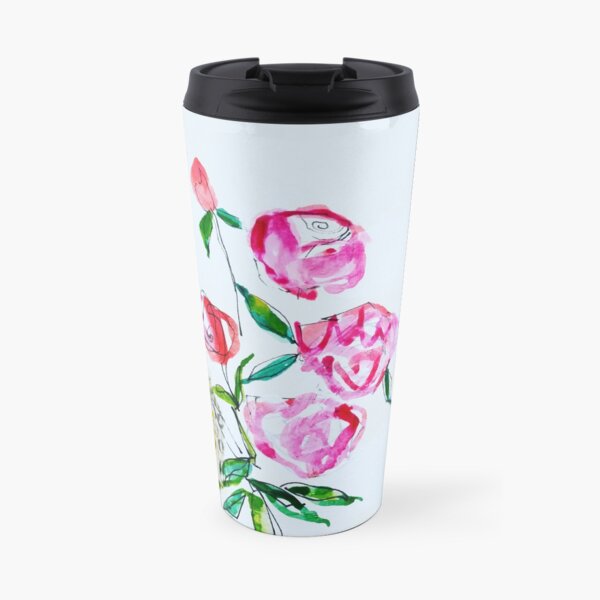 Foxglove and rose Travel Mug