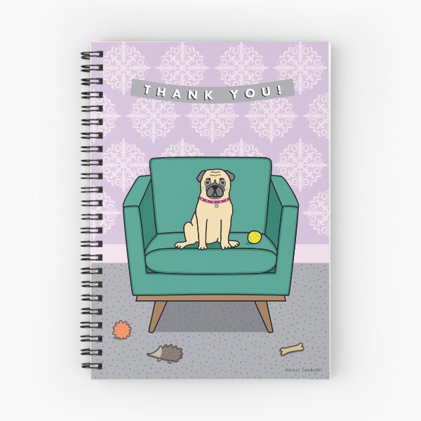 Item preview, Pug Thank You! designed and sold by dreamingdogs.