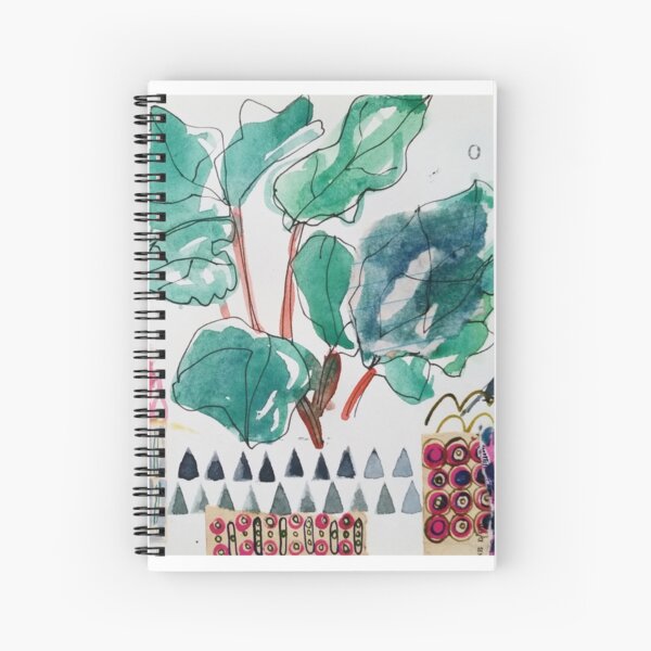 Rhubarb Spiral Notebook