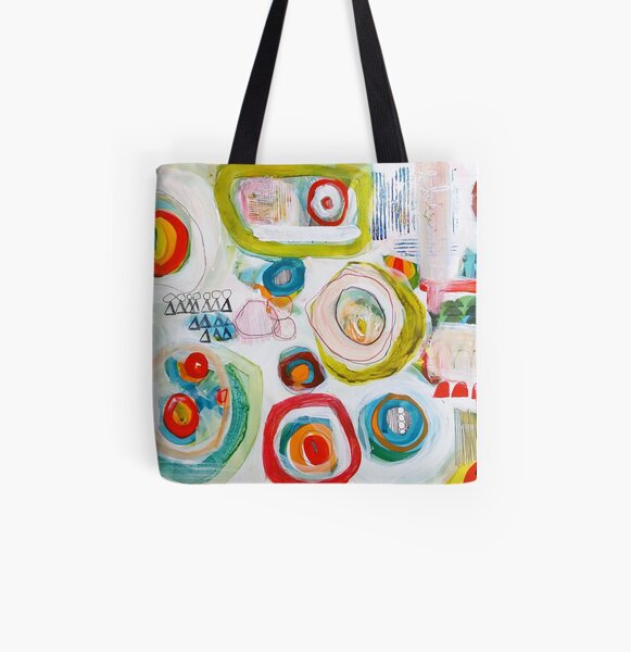 graffiti circles All Over Print Tote Bag