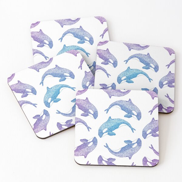 Item preview, Dancing orca in blue and purple  designed and sold by AlbinoSnowman.