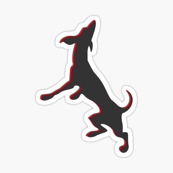Happy Jumping Dog Sticker