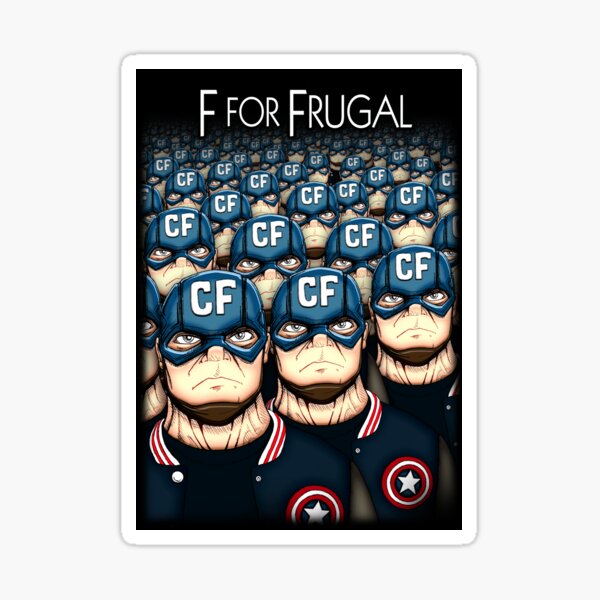 F for Frugal Sticker