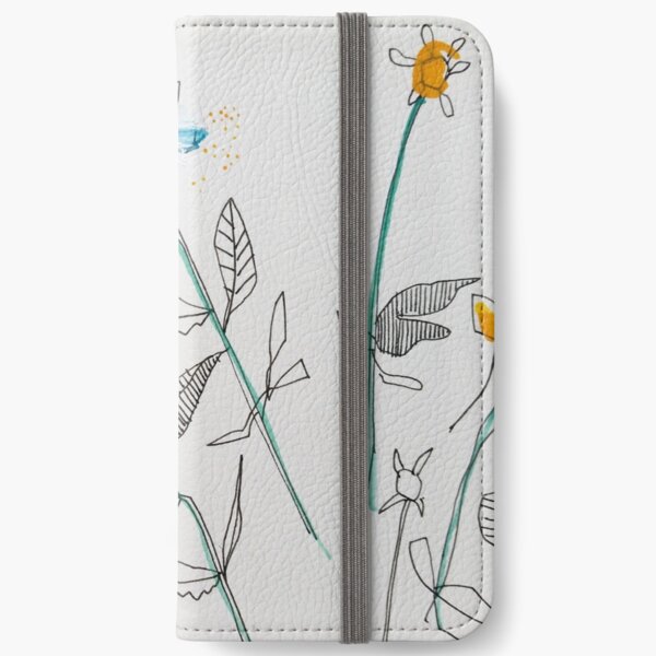 Drawn Flowers iPhone Wallet