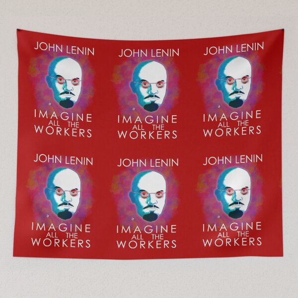 Item preview, John Lenin - Imagine all the workers designed and sold by Redness Shirts.