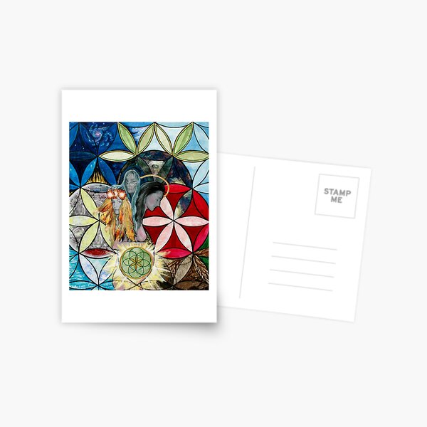 Cycles- Acrylic and mixed media on canvas Postcard