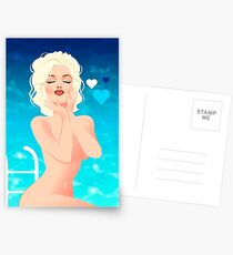 Postales Marilyn en la piscina