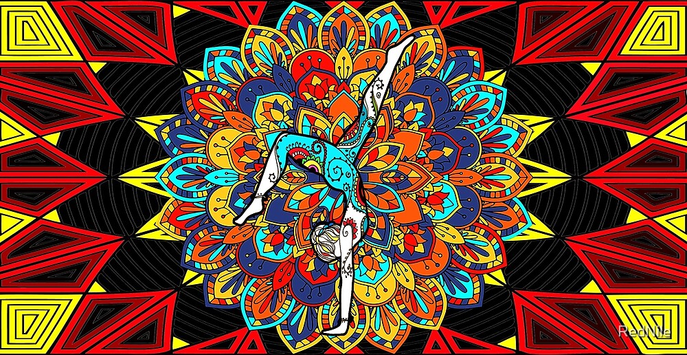 Yoga Mandalas - Mandala Flower Design For Yoga Studio Mandala Stencils