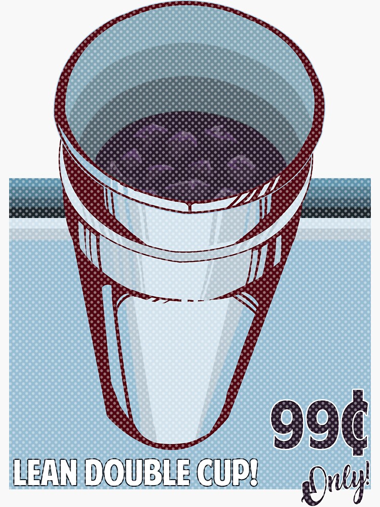 "LEAN CUP RETRO ADVERTISEMENT" Sticker for Sale by Redbubble