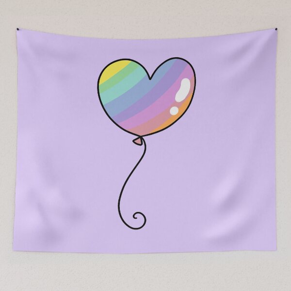 Item preview, Rainbow Pastel Heart Balloon designed and sold by SaradaBoru.