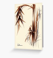 Huntington Gardens Plein Air Bamboo Drawing #1 Greeting Card