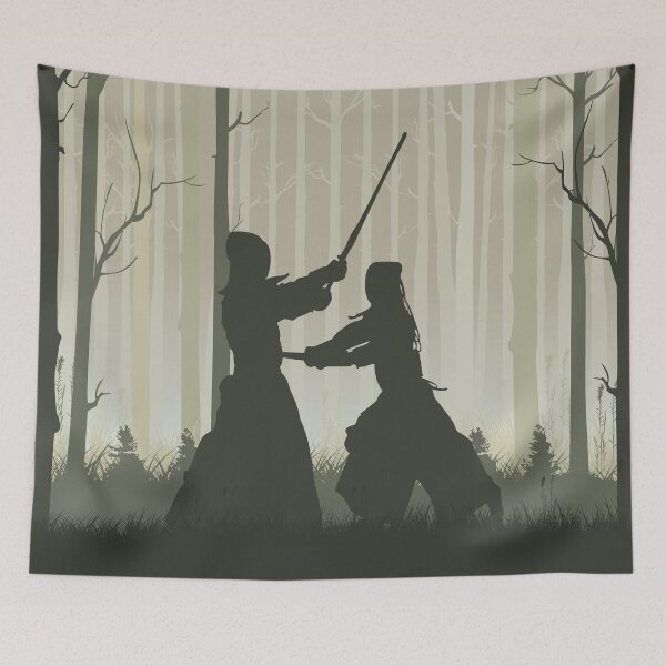 Item preview, Bosque de Kendo de fondo Samurai designed and sold by leen12 Art Designs Prints.