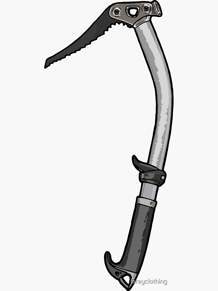 "Black Diamond axe ice climbing bouldering belay Tshirt" Sticker for