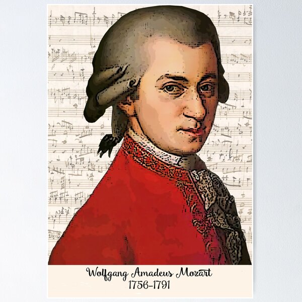 Vista previa del artículo con la obra «Wolfgang Amadeus Mozart gruñido», diseñado y vendido por DesignsByDebQ.