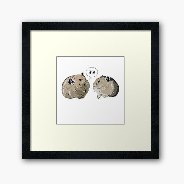 Two American Pika Framed Art Print
