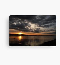 Row into the light Canvas Print