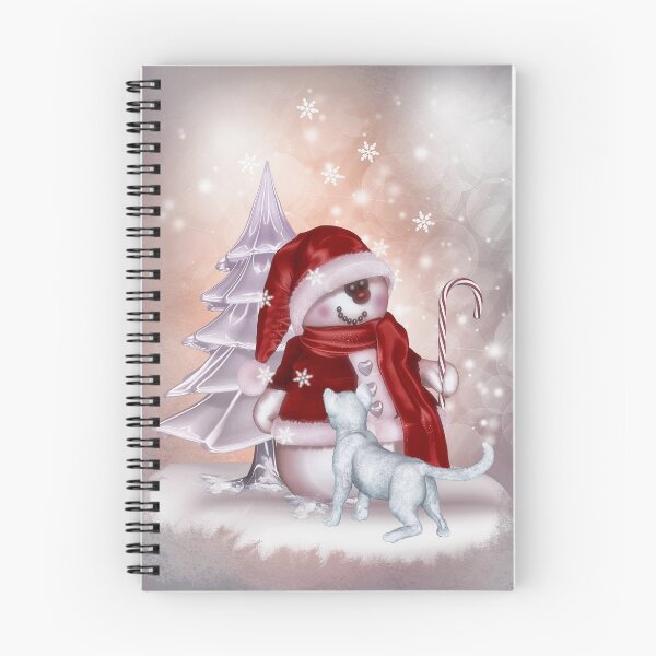 Item preview, Christmas snowman with cat designed and sold by Andrea Tiettje.