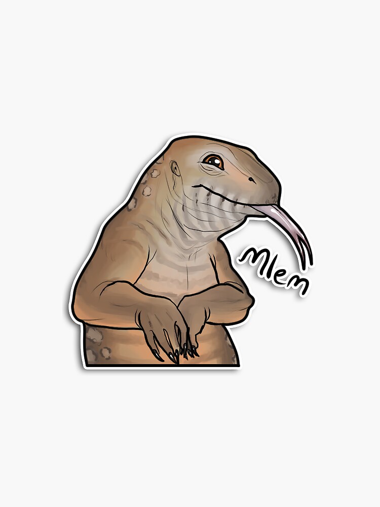 Thumbnail 3 of 3, Sticker, Cheeky Monitor designed and sold by Taterbunny.