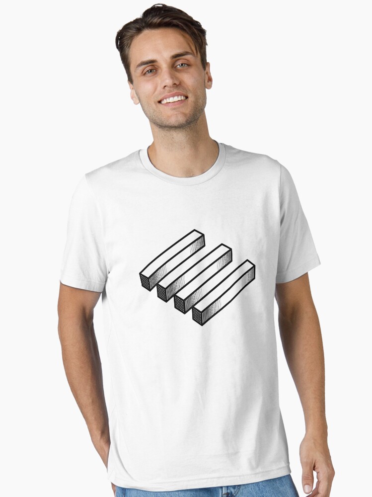 Imagen 1 de 7, Camiseta esencial con la obra Ilusion optica i, diseñada y vendida por palmprints.