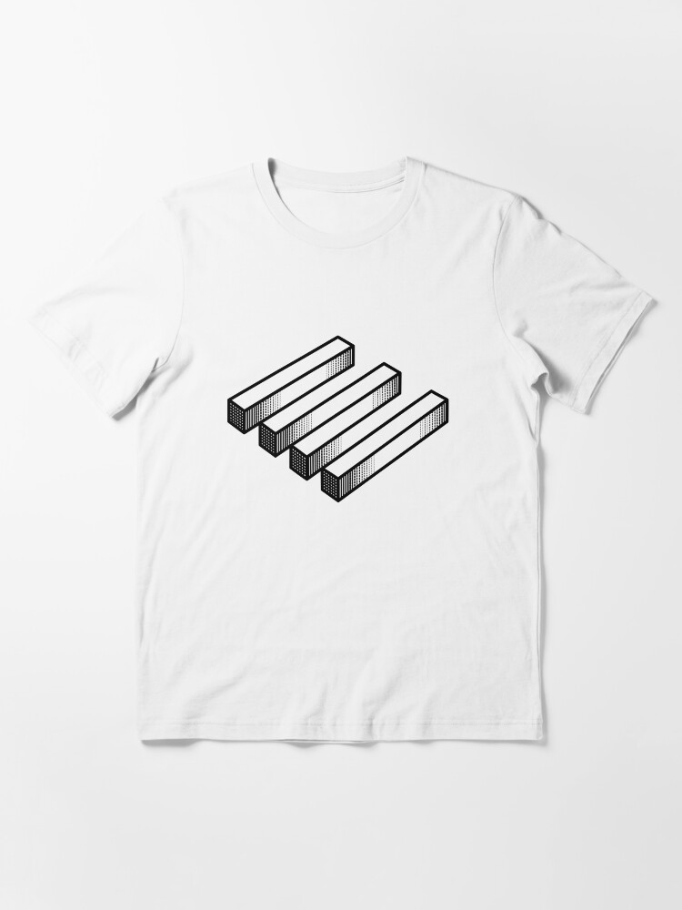 Imagen 3 de 7, Camiseta esencial con la obra Ilusion optica i, diseñada y vendida por palmprints.