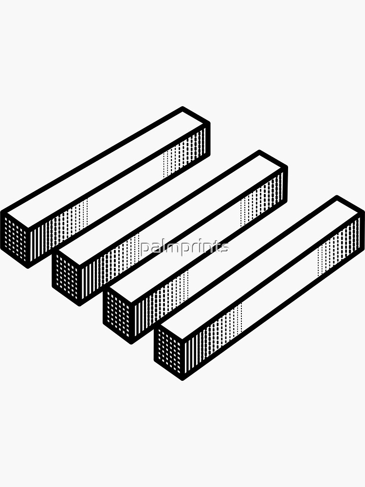 Imagen 3 de 3, Pegatina con la obra Ilusion optica i, diseñada y vendida por palmprints.