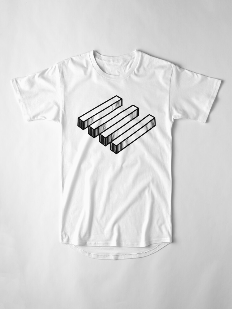 Imagen 4 de 5, Camiseta larga con la obra Ilusion optica i, diseñada y vendida por palmprints.