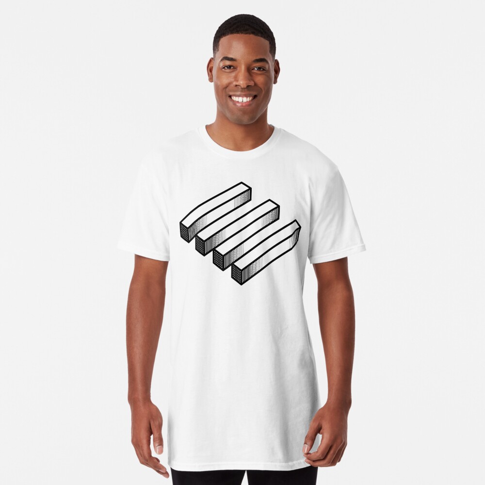 Vista previa del artículo con la obra «Camiseta larga», diseñado y vendido por palmprints.