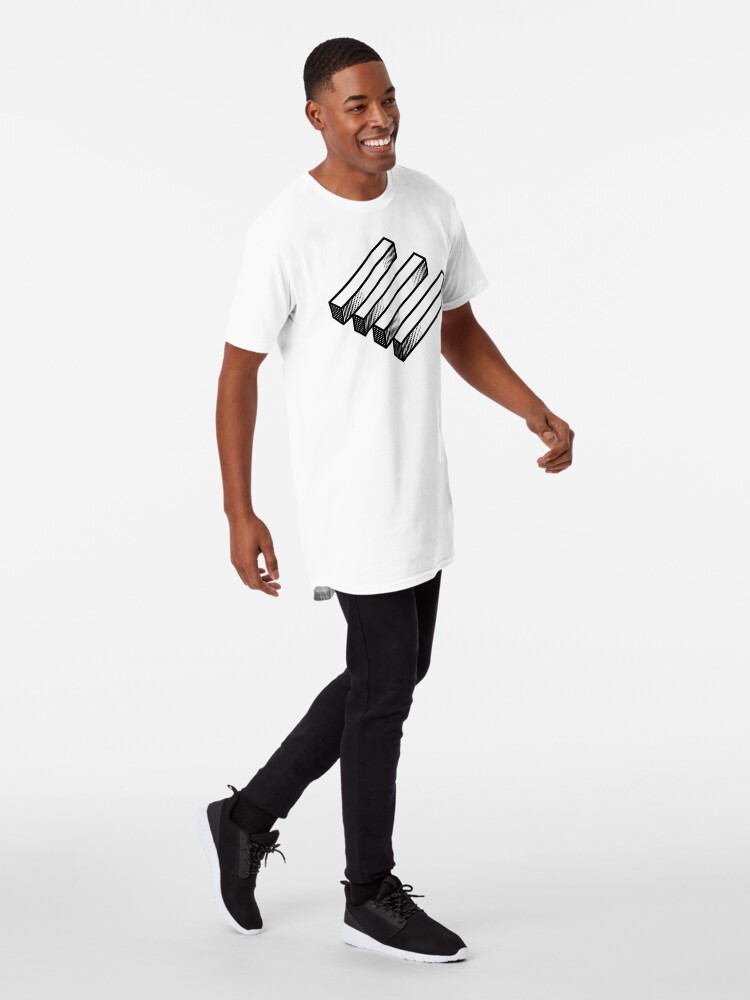 Imagen 3 de 5, Camiseta larga con la obra Ilusion optica i, diseñada y vendida por palmprints.