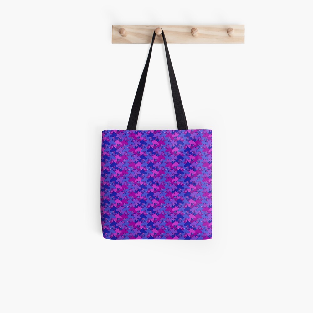 Running horses in purple/blue Tote Bag