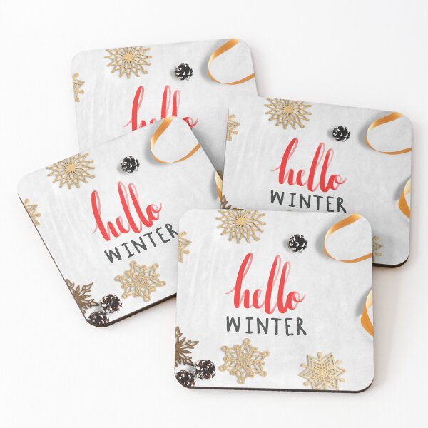 Item preview, Hello Winter Holiday Typography Greeting designed and sold by livianasgifts.