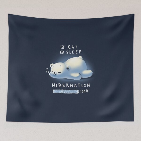 Item preview, Cute Bear Hibernation - Eat Sleep Fluffy Animal designed and sold by BlancaVidal.