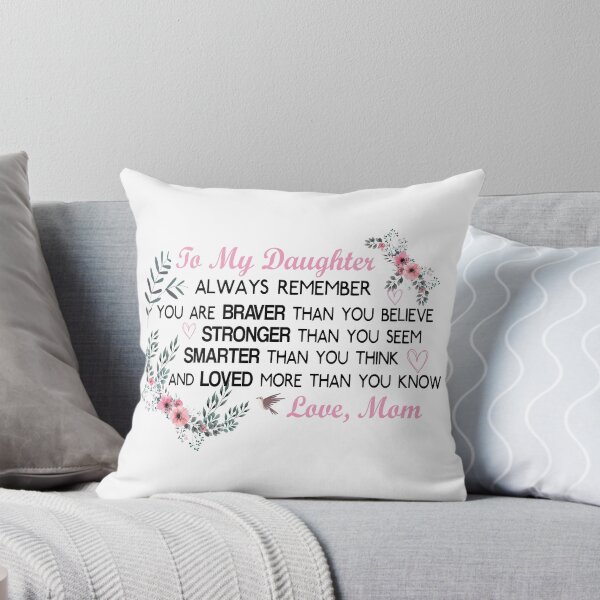 Item preview, Geschenke für die Tochter von Mama, Töchter Geburtstagsgeschenk, Herz mit inspirierenden Worten, zu meiner Tochter, Körper Sackleinen Dekokissen Fall, Kissenbezug, Startseite dekorative Platz designed and sold by bentotosa.