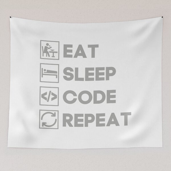 Item preview, Eat Sleep Code Repeat Funny TShirt designed and sold by Oles Bielienkyi.