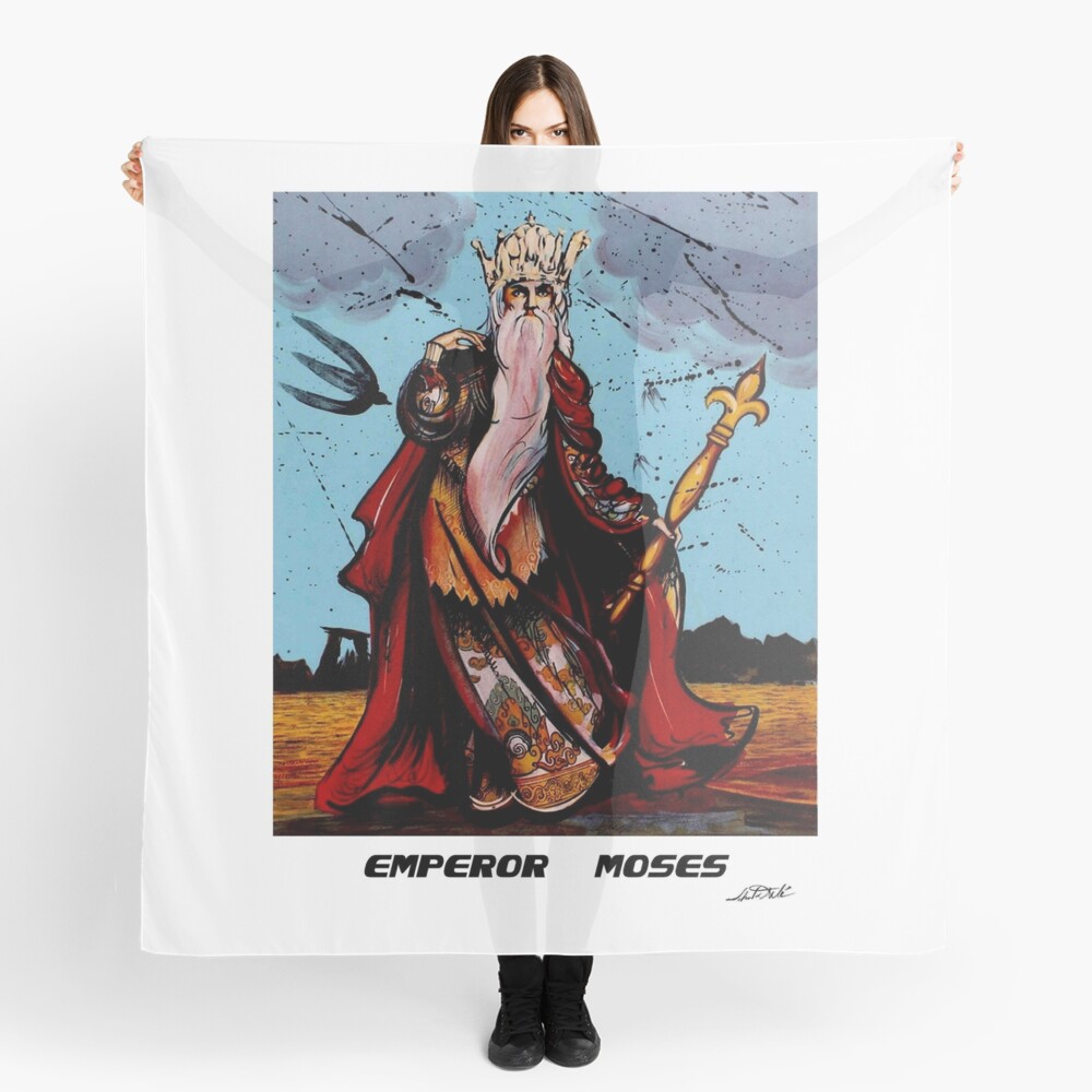 EMPEROR MOSES : Vintage Abstract Print Scarf