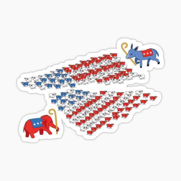 United States Political Divide Sticker