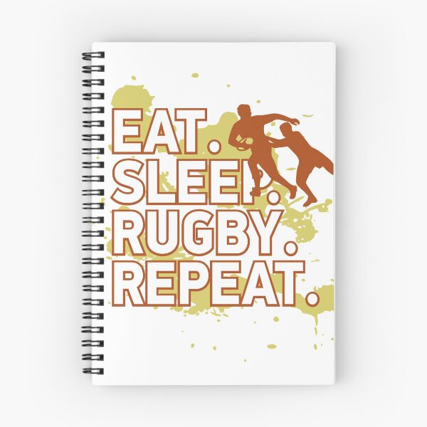 Item preview, EAT SLEEP RUGBY REPEAT TSHIRT Funny Teens Practice Game designed and sold by Oles Bielienkyi.
