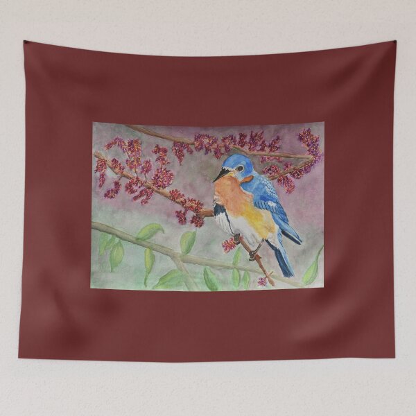 Item preview, Eastern Bluebird Watercolor Painting designed and sold by 1Lbrody1.