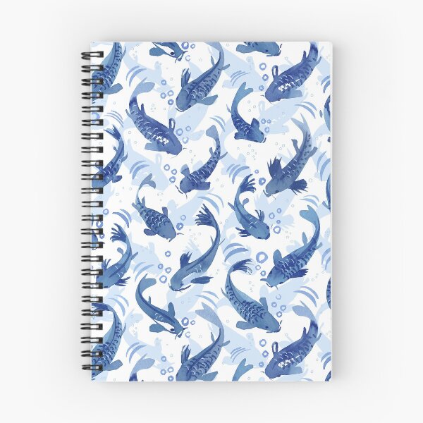 Item preview, Koi Fish Dance / blue watercolor designed and sold by Markéta Stengl.