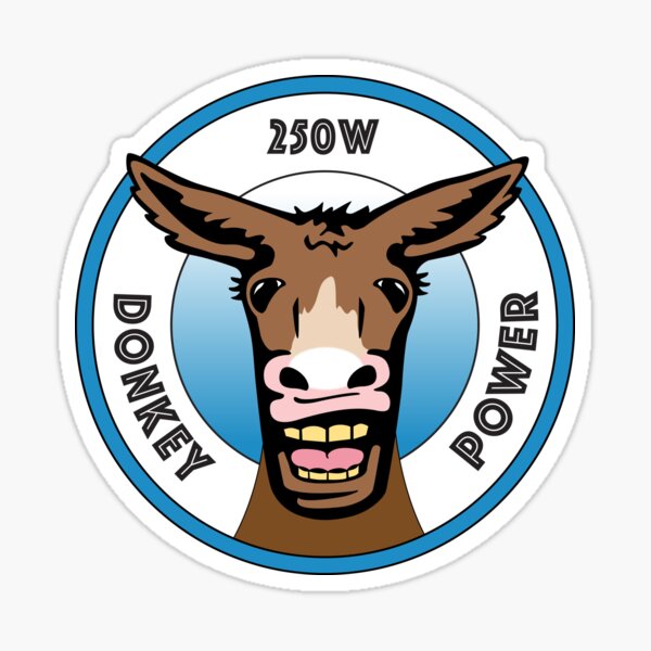 250 watt Donkey Power Sticker