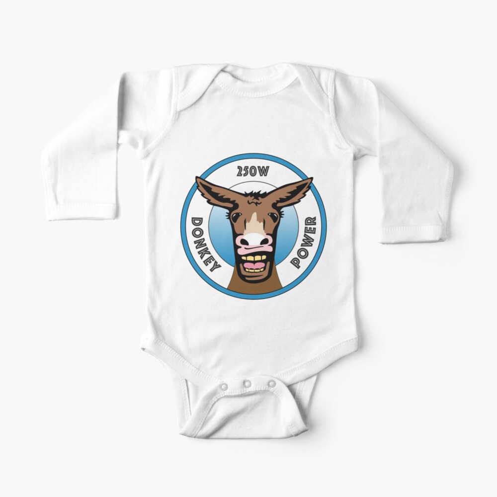 250 Watt Donkey Power Baby One Piece By Ladozor Redbubble