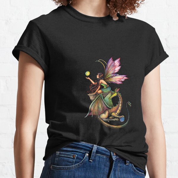 Dragon's Orbs Fairy and Dragon Art Classic T-Shirt