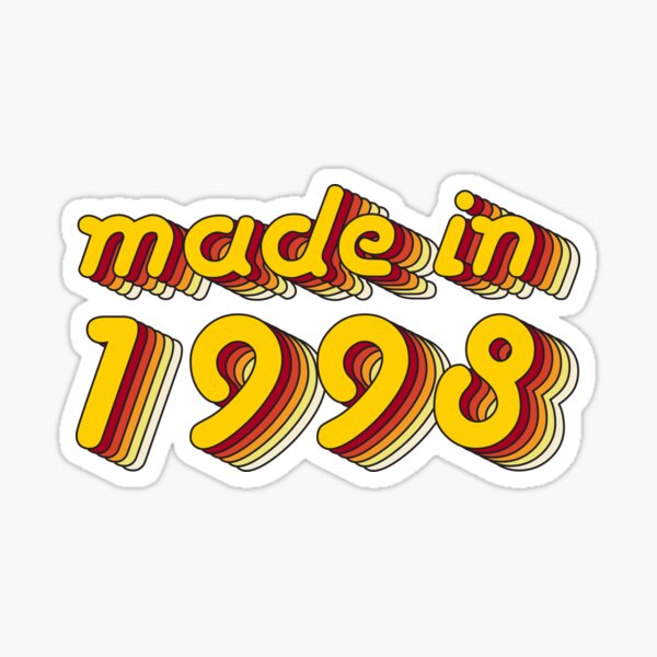 Made in 1998 (Yellow&Red) Sticker