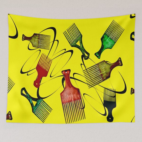 Item preview, Afro Comb - Yellow designed and sold by Yamy Morrell Art and Design.