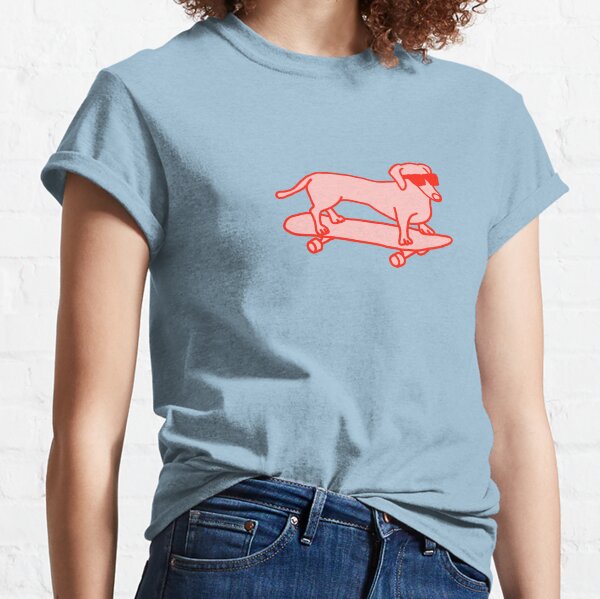 Sausage Dog on a Skateboard Classic T-Shirt