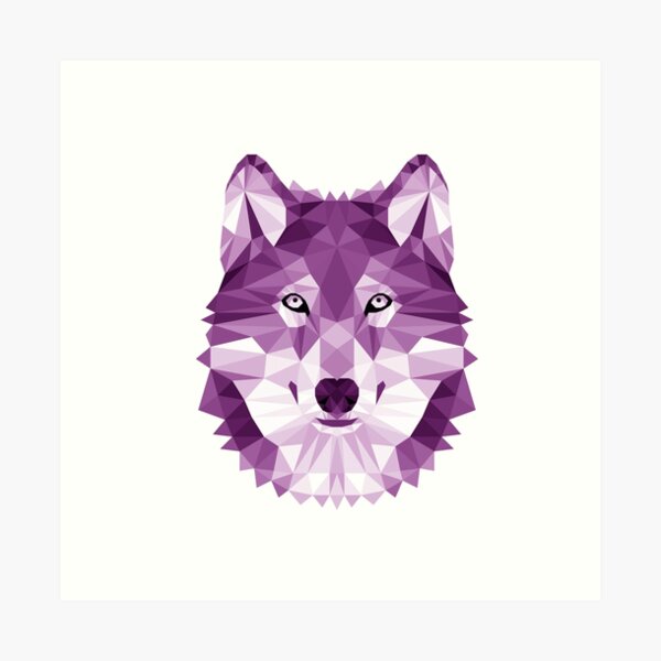 Geometric Wolf Art Print